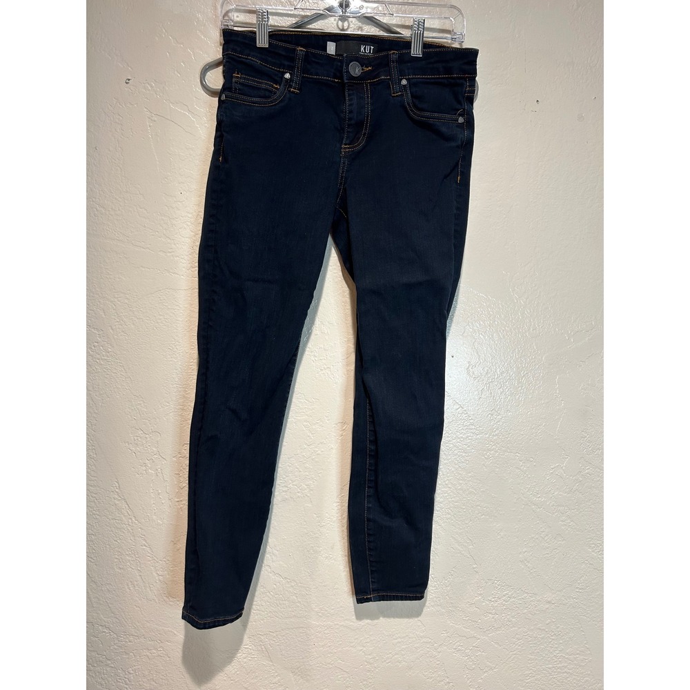 Kut from the Kloth Connie Ankle Skinny Jeans Dark Indigo Blue‎ Women Size 2
